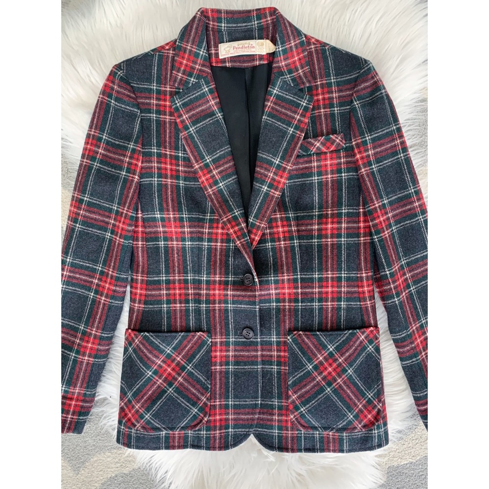 Vintage Pendleton Plaid Blazer - Picture 2 of 9